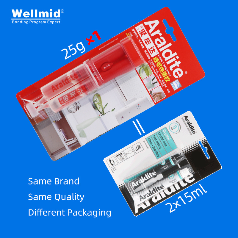 Araldite Rapid Syringe 5 Minute Fast curing 2 Part Clear Epoxy Super Strength Bonds  Repair non-trace Glass Crystal DIY ab Glue