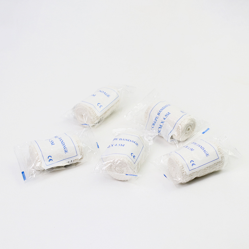 Custom high quality medical sterile latex-free spandex elastic crepe rolled cotton gauze bandage 100 yards