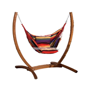 Best Selling Vietnam OEM/ODM Logo Available Modern Furniture Garden Sturdy Wooden Summer Multi Stripe Double Hammock With Stand