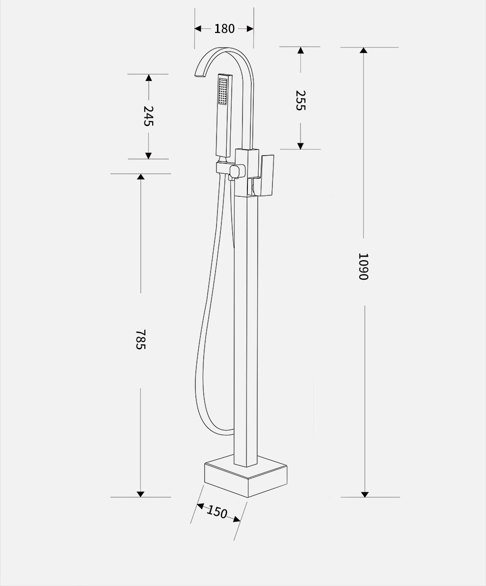 Luxury  brass Free Standing Bath Room Tub Faucet Mixer