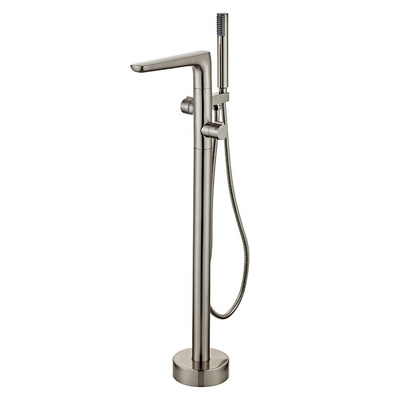 brush Bathroom Bath Tub Floor Mounted Hot and Cold Shower Mixer Water Taps  Bathtub Faucet