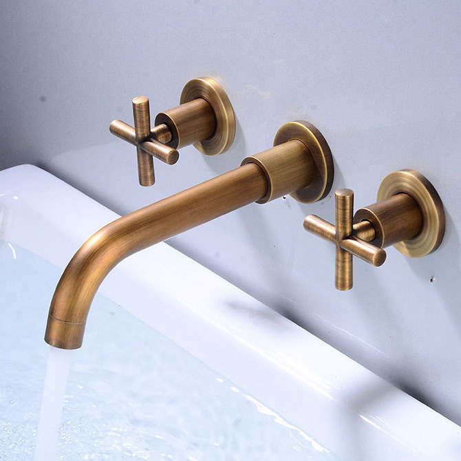 matt black Brass two handles sink mixer bathroom taps three hole faucets