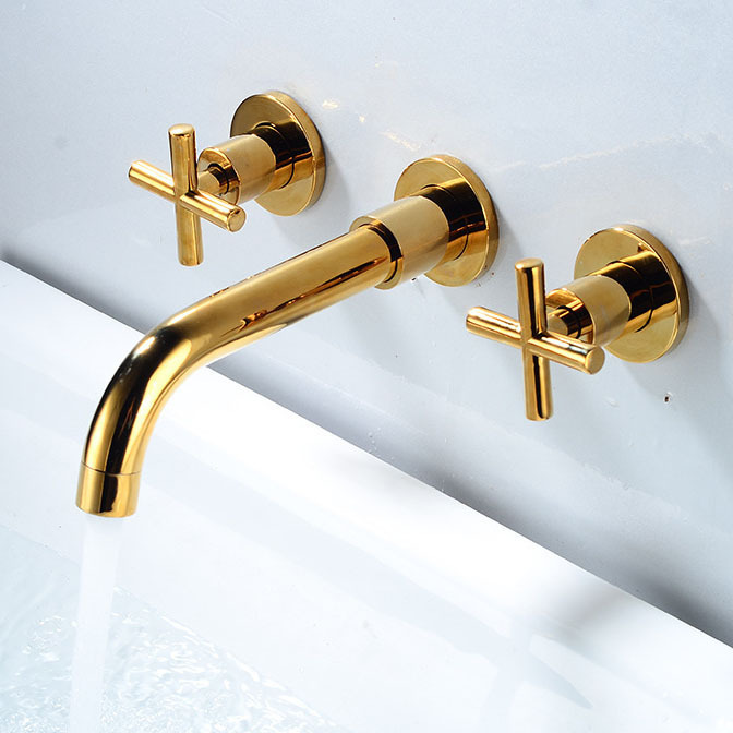 matt black Brass two handles sink mixer bathroom taps three hole faucets