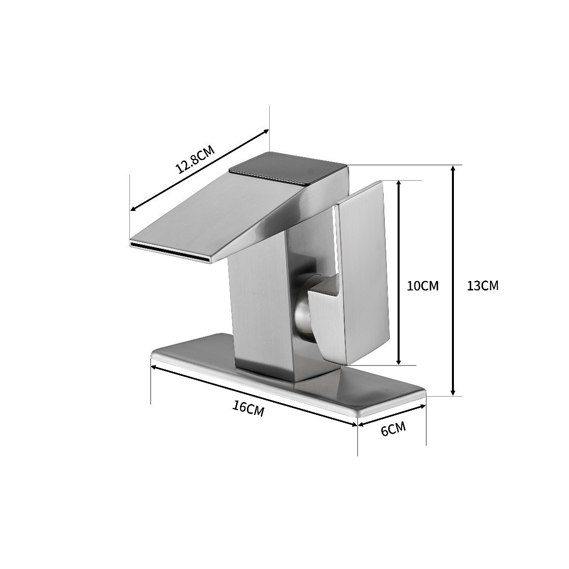 Single Handle Water Saving sus304 brush Bathroom Wash Basin Hot Cold Digital Display Water Faucet