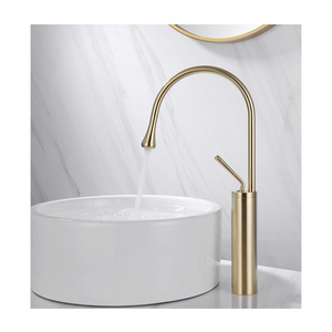 European 360 degree rotating Hot and Cold Wash Basin gold  Faucet Bathroom Water Drop basin Faucet