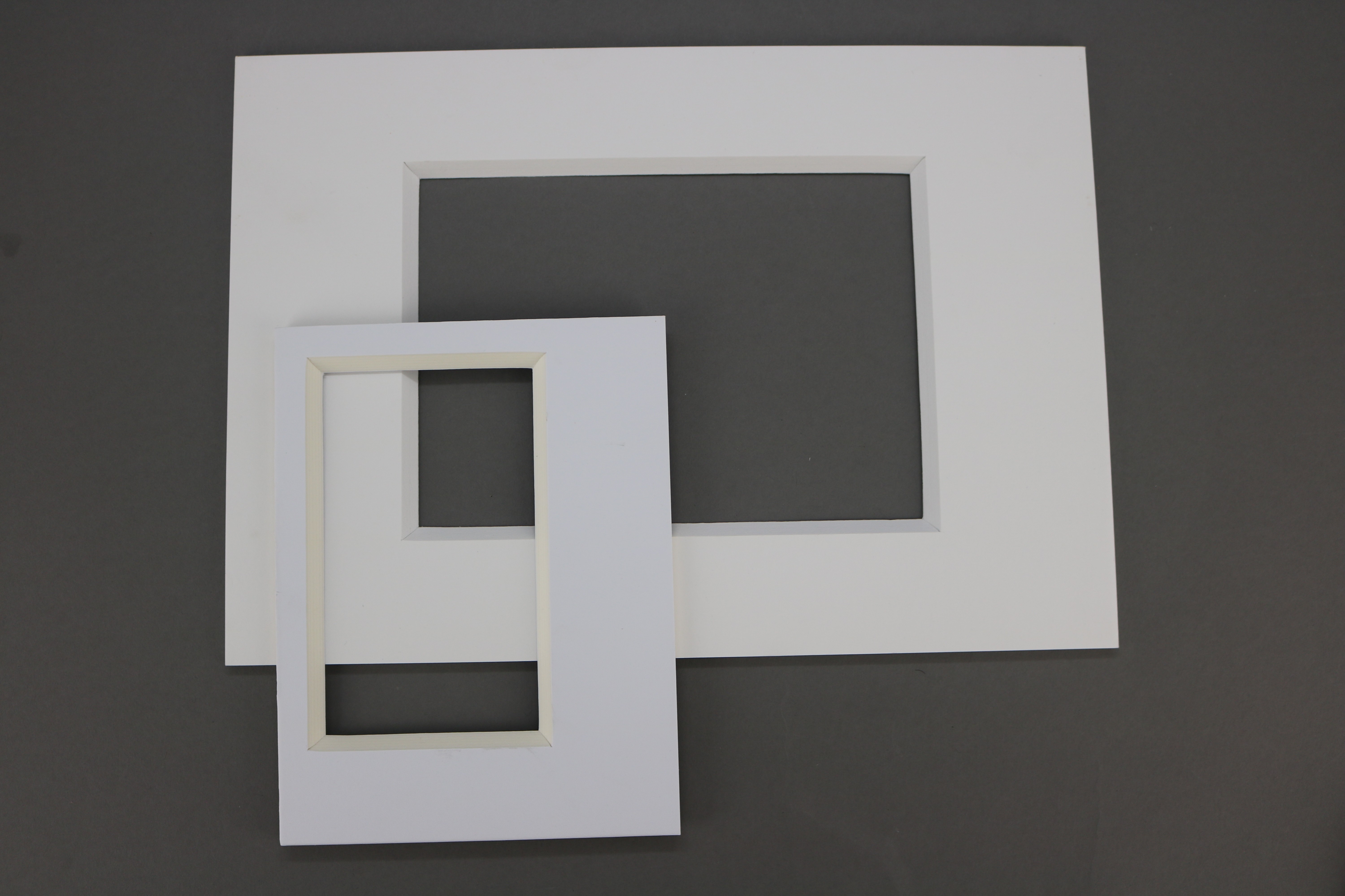 Wholesale paperboard frames wood mirror frame A4 picture frames with white matboard