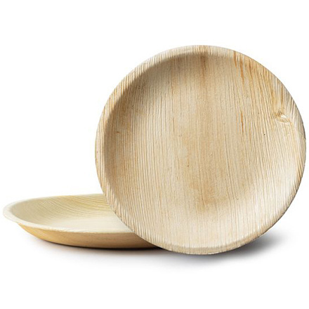 Amazon Top Listed Bamboo Plates, Natural, Biodegradable Areca Palm Leaf disposable dishes plates and cutleries