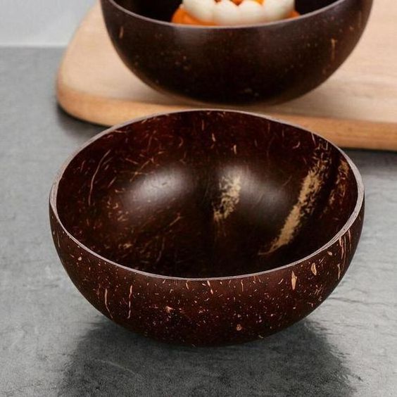 Export Quality Wooden Coconut Shell Bowls | Bowls Made From Natural Coconut Shell | Eco-Friendly Premium Bowl March Expo Product