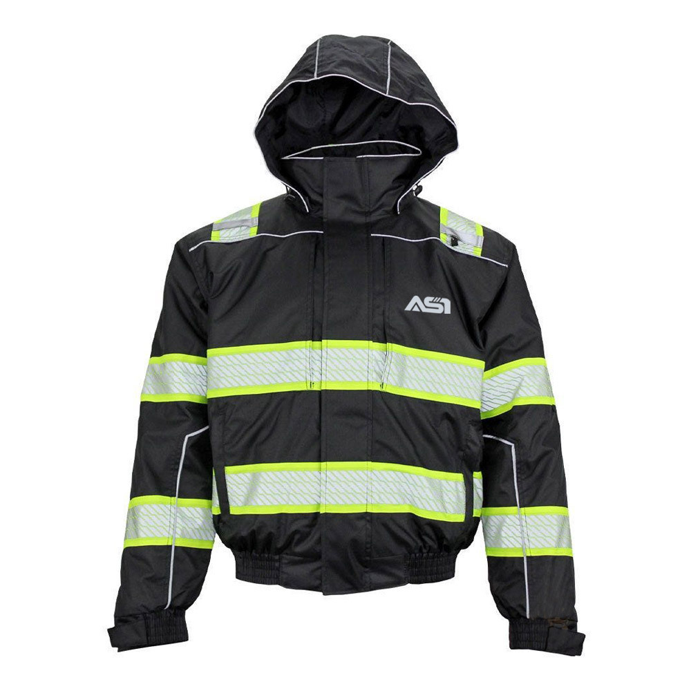 High-Visibility Quilt-Lined Bomber Jacket Waterproof and Thermal Ripstop Enhanced Visibility for Winter Safety Clothing