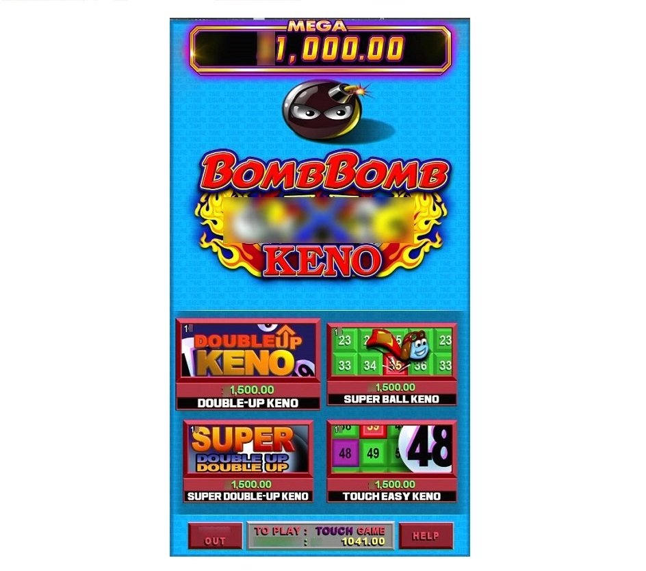 NEW  vertical keno bomb bomb keno game board for coin operate game machine fire link WMS 550 Pot of Gold manufacturer