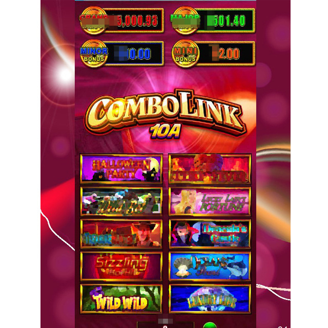 Combo Link 10A multi game board for coin game machine fire link Ultimos juegos 10 en 1 tragamonedas WMS 550 Pot of Gold manufacturer