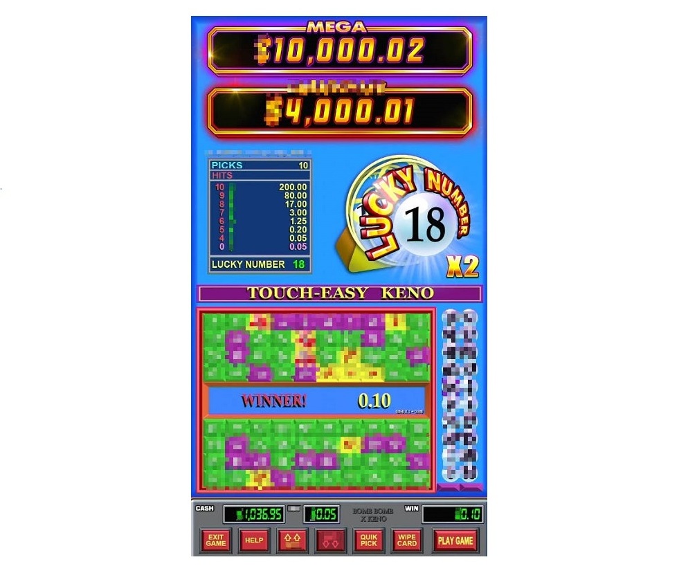 NEW  vertical keno bomb bomb keno game board for coin operate game machine fire link WMS 550 Pot of Gold manufacturer