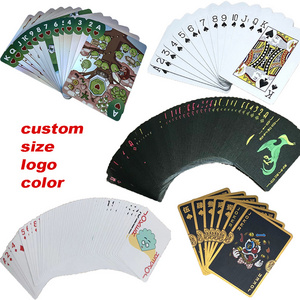 Wholesale Waterproof Custom Logo Printing Linen Deck Plastic Poker Paper Blank Marked Sublimation Playing Cards With Box