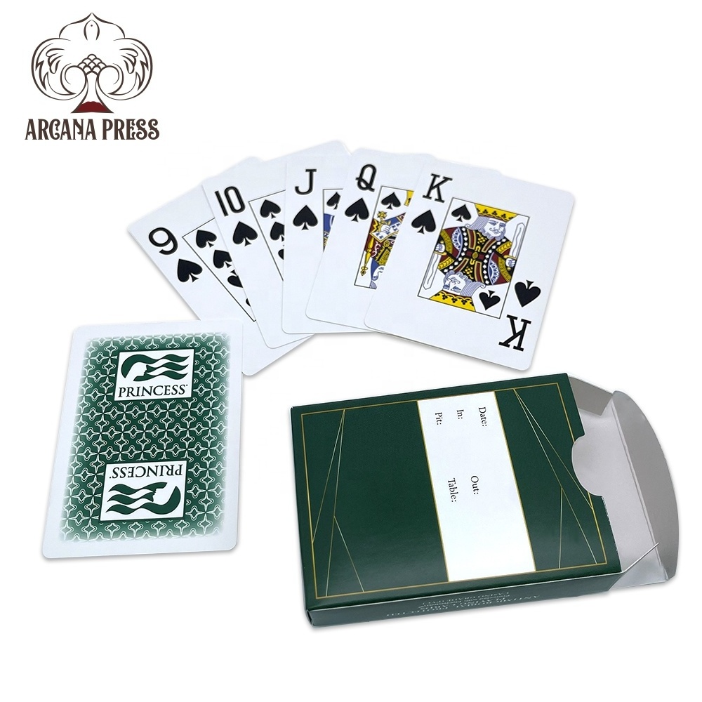 royal spanish dubai black gold foil waterproof custom logo plastic pvc paper personalized custom playing card poker