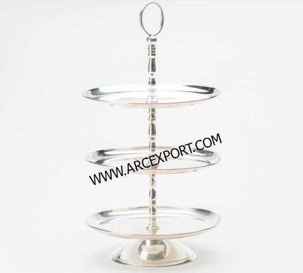 2 Tier Golden Hanging Decorative Cake Stand For Fruit Serving Cake Stand