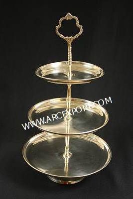 2 Tier Golden Hanging Decorative Cake Stand For Fruit Serving Cake Stand