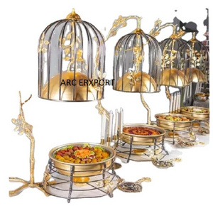 Modern Gold Metal Decorating New Fancy Wedding & Standard Hotel  Decorative New Unique Chafing Dish Set