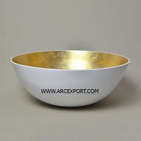 Luxury White & Gold Pedicure Manicure Bowls Handmade Indian Wholesale Pedicure Bowls