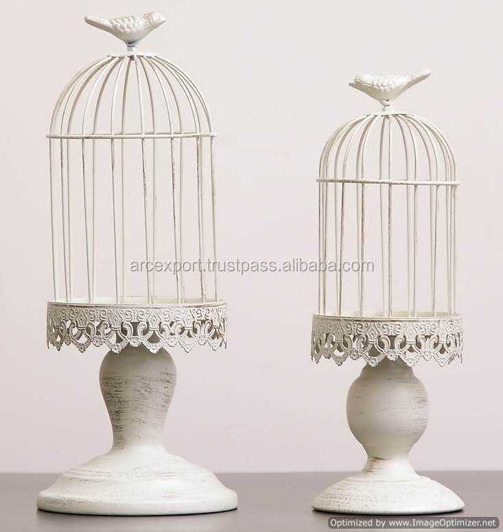 White Metal Bird Cage Fancy New Design Decoration Best Quality Itam Meal Covered Bird Cage For Selling