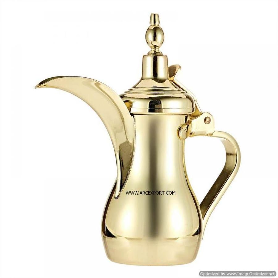 Gold Plated Luxury Shiny Turkish Coffee Pot Best Top Quality Luxury New Designing Standard Modern Wholesale Coffee Pot