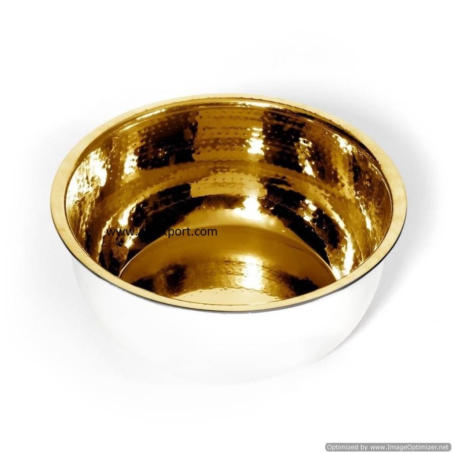 Luxury White & Gold Pedicure Manicure Bowls Handmade Indian Wholesale Pedicure Bowls