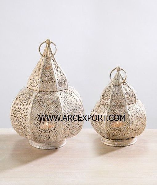 Golden Moroccan Gass Lanterns New Design Decoration Fancy Wholesale Best Quality Glass Lanterns