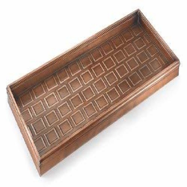 Long Fancy Design Decoration Luxury Standard Rectangle Shape Decorating Boot Serving Tray