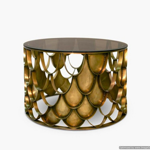 Brass Fancy Design Stylish Best Quality Wholesale Decorating Stylish Luxury Modern Center Table For Sale