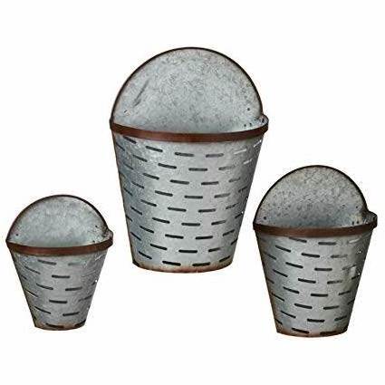 Wholesale Bulk Galvanized Iron Planters Stand Plant Flower Pots Big Large Garden Decors Plant Pots with Metal Stand