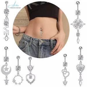 new sale stainless steel belly ring Valentine's Day custom belly rings wholesale bodybelly ring jewelry