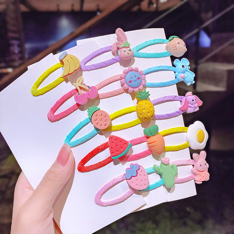 10 pcs/set Cartoon Hair Clips for Baby Girl  Hairclip  Flower Fruit Hair Pins Kids Hair Accessories Gift