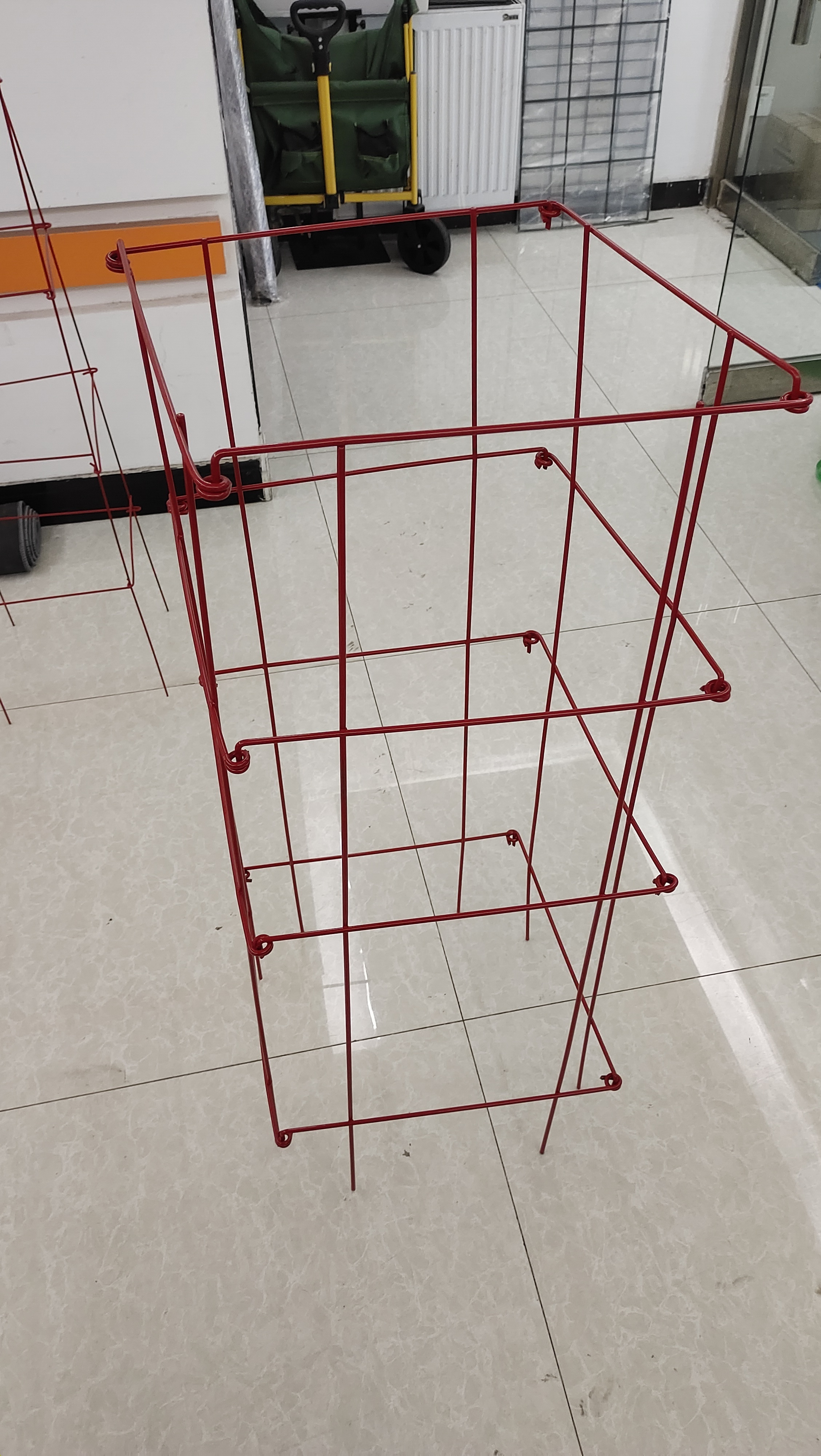 Metal iron wire Plant Prop support tomato cages Foldable Square Tomato Cage