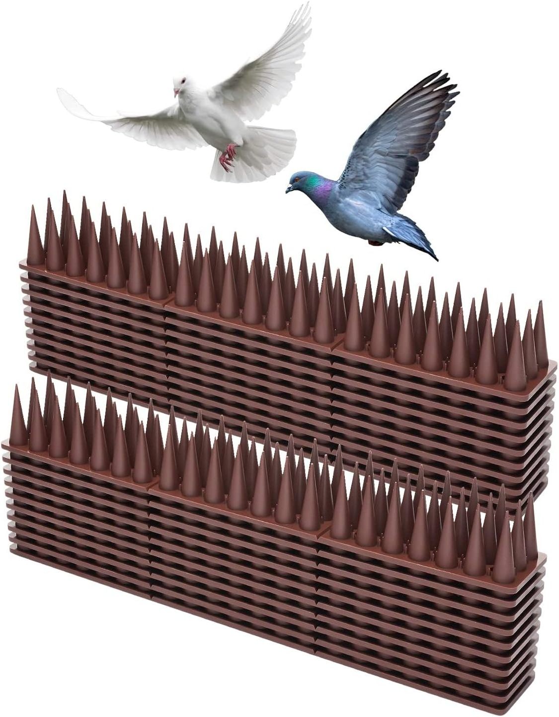 20 Pack Plastic bird spikes Bird deterrent spikes for pigeon raccoon crow cats