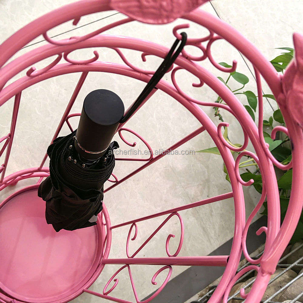 Manufacturers wholesale art creative umbrella stand indoor outdoor decoration  pink  love bird umbrella storage umbrella holder