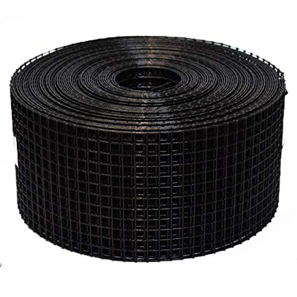 Black PVC coated Welded Steel Mesh Critter Guard Roll for Solar Panel Protection