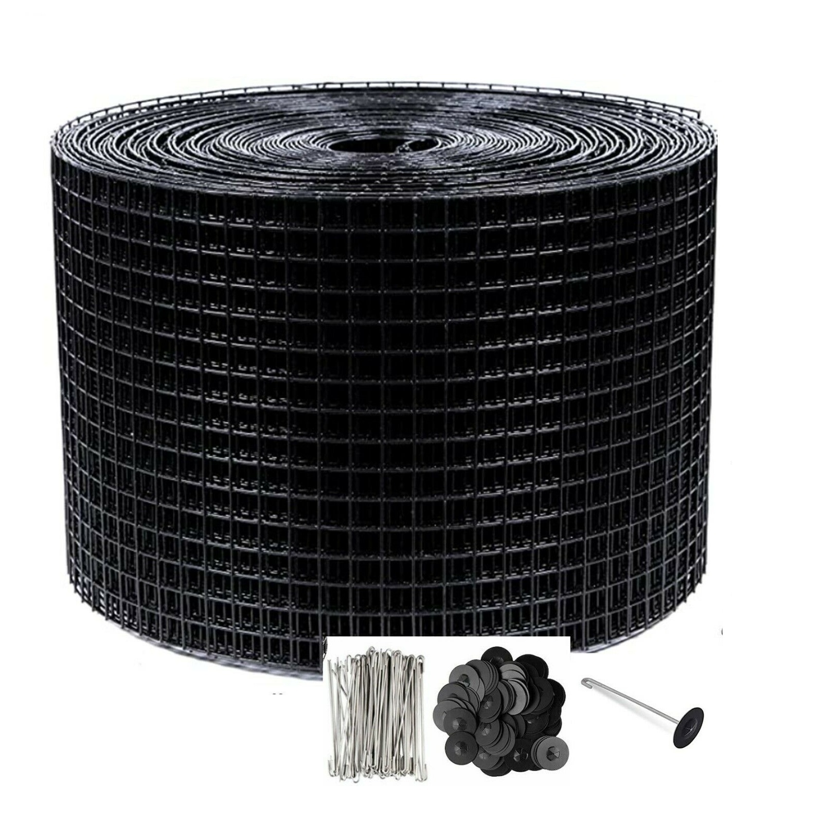 30m Black PVC Welded Mesh Roof Pigeon Net Solar Panel Critter Guard Roll