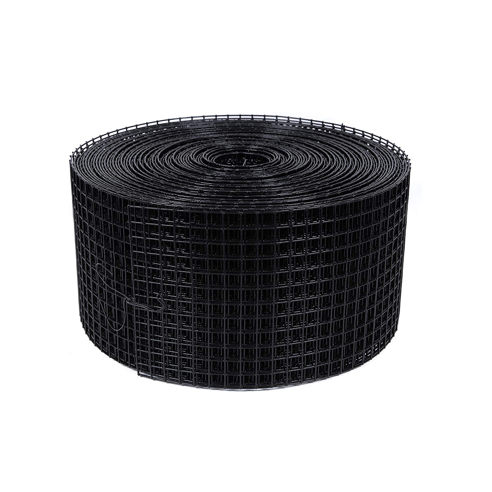 Black PVC coated Welded Steel Mesh Critter Guard Roll for Solar Panel Protection