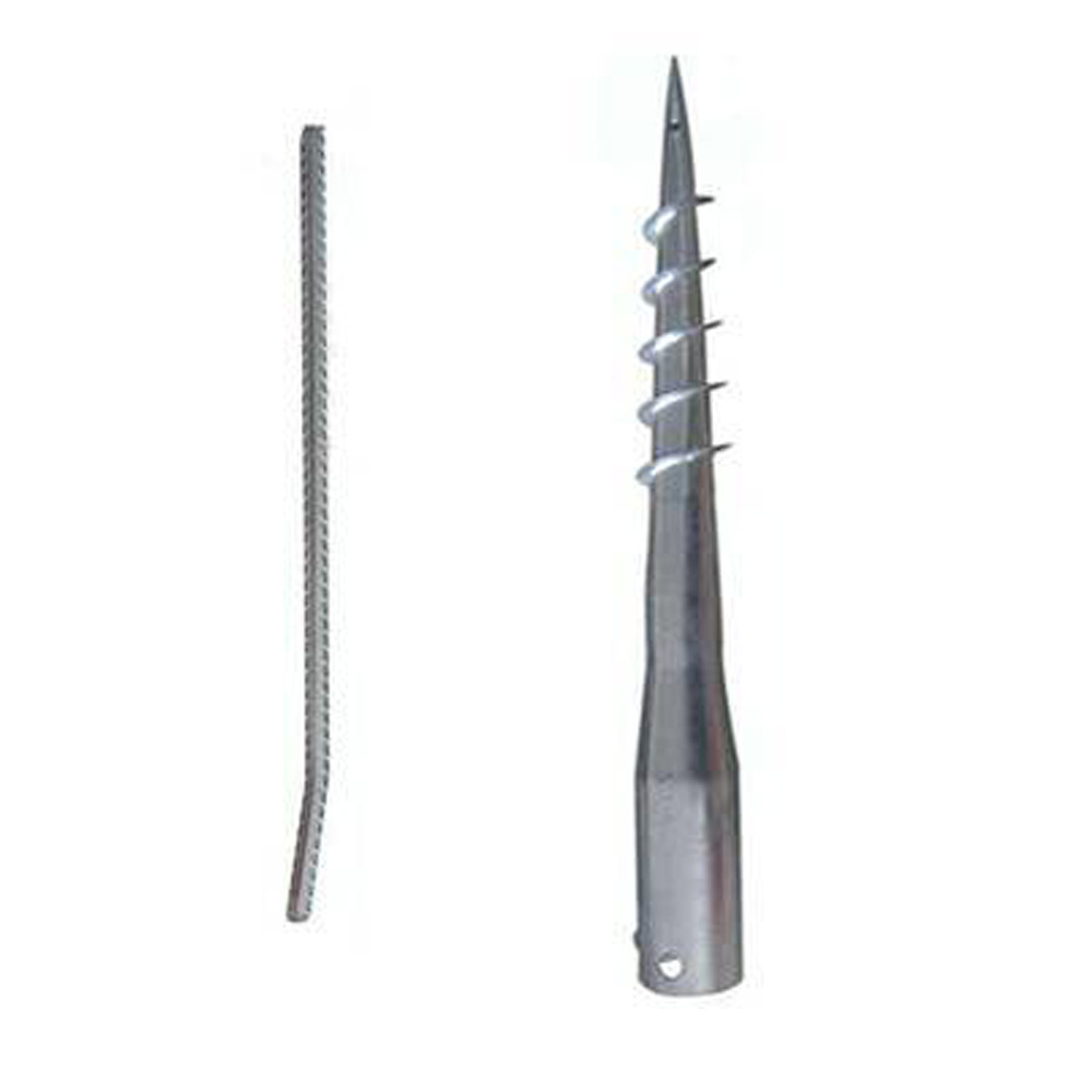 Galvanized Helical Ground Screw Pile Pole Anchor