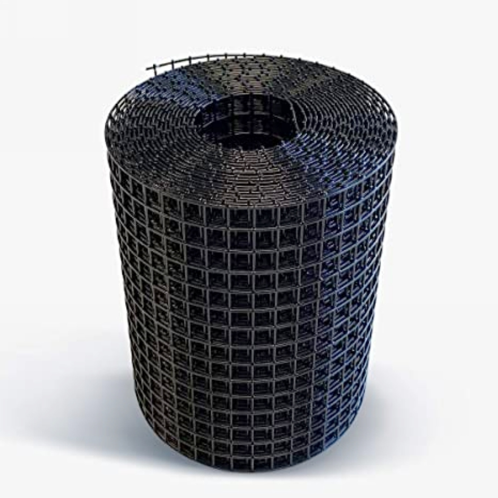 Black PVC coated Welded Steel Mesh Critter Guard Roll for Solar Panel Protection