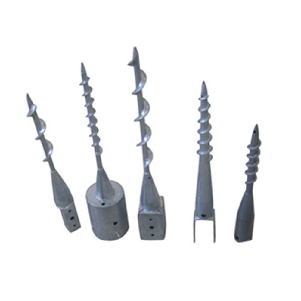 Galvanized Helical Ground Screw Pile Pole Anchor