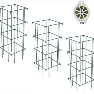 Metal iron wire Plant Prop support tomato cages Foldable Square Tomato Cage