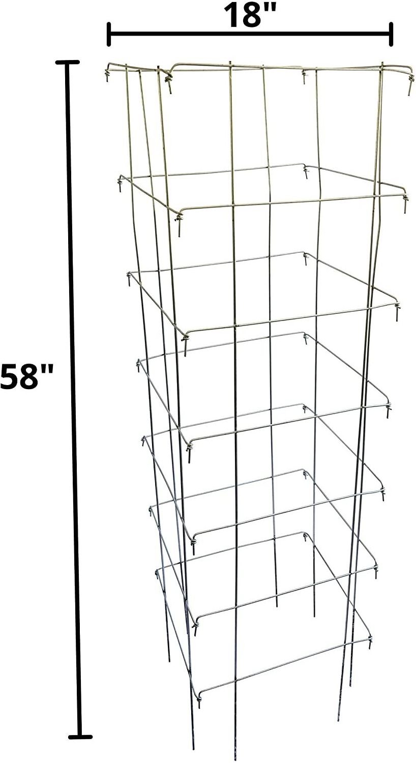 Metal iron wire Plant Prop support tomato cages Foldable Square Tomato Cage