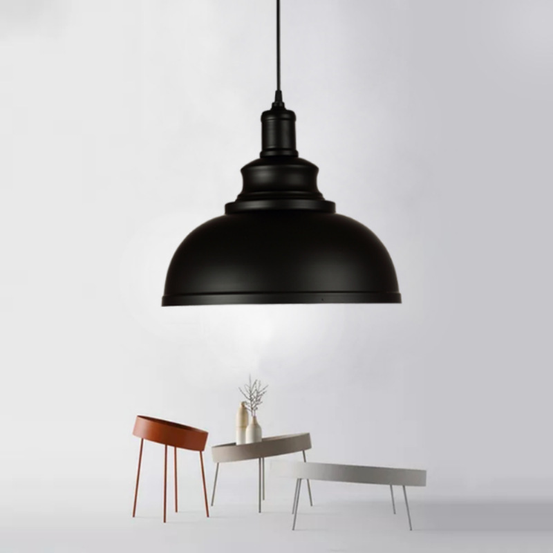 Nordic Design Loft E27 60W Edison Bulbs Black Iron Shade Industrial  Style  Pendant Light Fixtures for Home Living