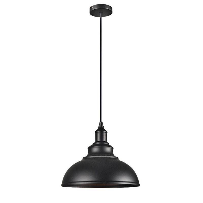 Nordic Design Loft E27 60W Edison Bulbs Black Iron Shade Industrial  Style  Pendant Light Fixtures for Home Living