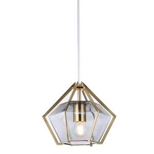 Nordic Design Decorative Hanging Lamp For Home Bedroom Pendant Lighting Fixtures Popular Brass Color Glass Lamp for House