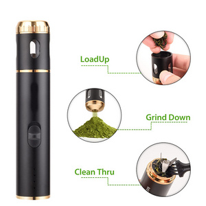 wholesale metal rechargeable cordless small automatic electric herb grinder pen