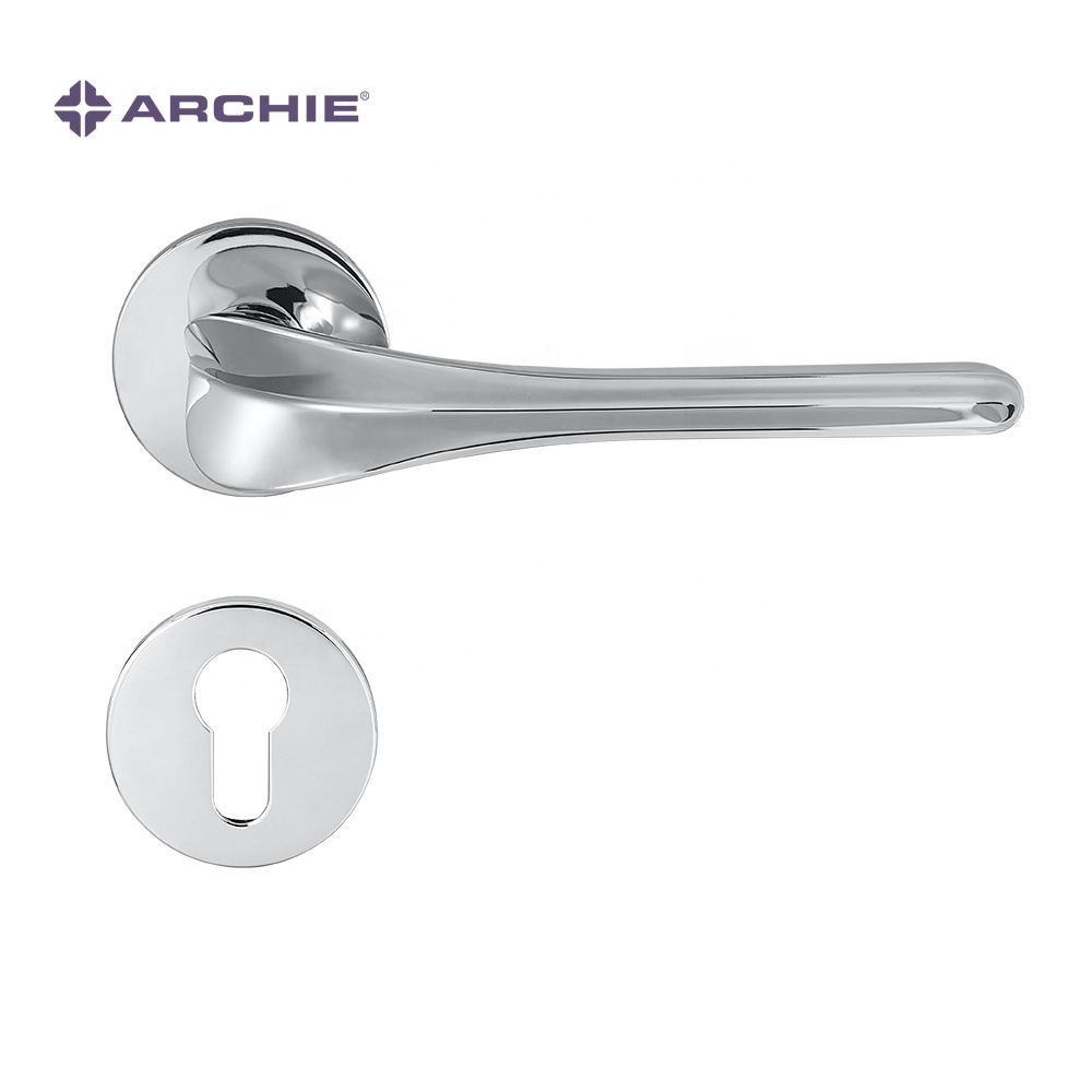 ARCHIE Factory Direct Handle Door Interior Home Brass Luxury Door Handles Gold With Lock