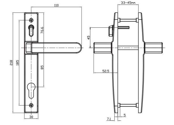 Direct Selling Modern Door Locks For French Doors Simple With Key Dooo Lock