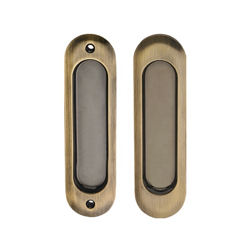 Anti Bacterial Pocket Sliding Door Handle Cavity Lock Sliding Handle Hook Lock Handle for Bathroom