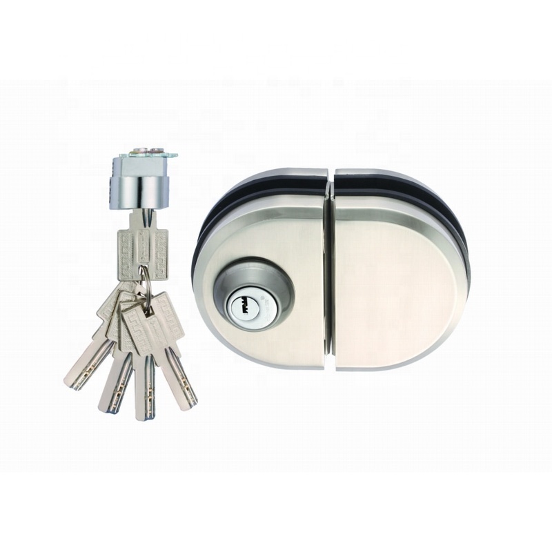 Office Hotel Frameless Glass Door Double Lock Zinc Alloy Glass Door Latch 12mm Sliding Swing Glass Door Lock